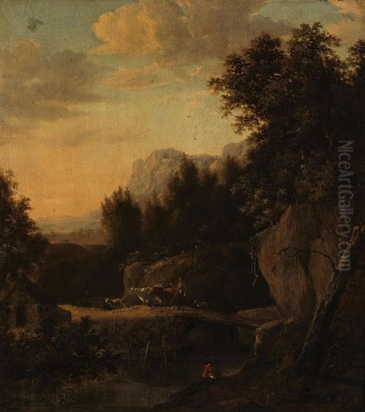 Mountainous Landscape by Night - view 1