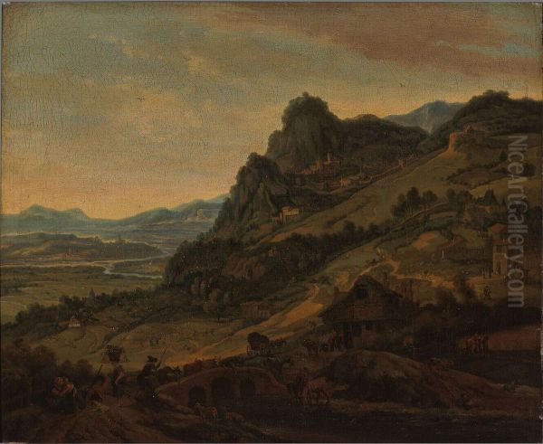 Berglandschap met figuren - view 1