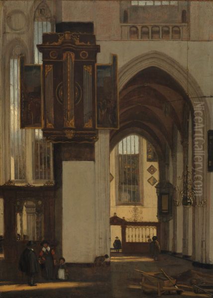 Interior of a Gothic church - view 1