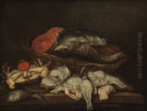 Still life with fish by Abraham Van Beijeren