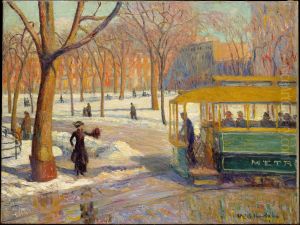 The Green Car by William James Glackens