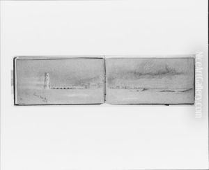Roman Campagna, Nov. 12, 1868 (verso, from sketchbook) by Jervis McEntee