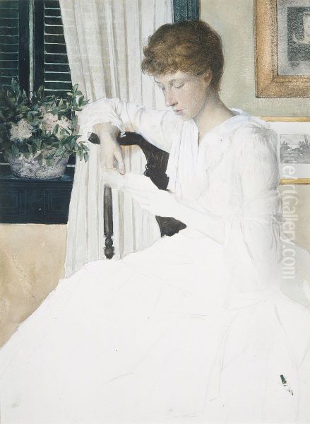 Anna Dwight Weir Reading a Letter - view 1