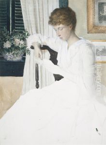 Anna Dwight Weir Reading a Letter by J. Alden Weir