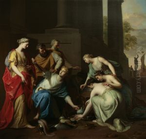 Achilles temidden van de dochters van Lykomedes