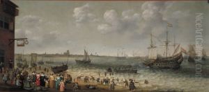 Portret van een familie aan de Maasmond bij Den Briel Portret van een familie aan de Maasmond bij Den Briel