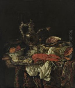 Still life with a silver pitcher