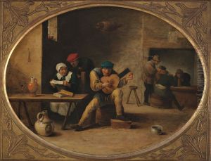 De luitspeler by David Teniers the Younger