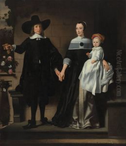 Portrait of a Married Couple with a Child