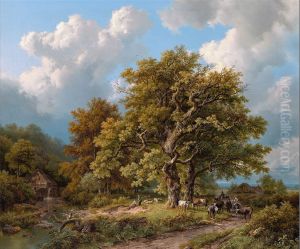 Zomerlandschap by Barend Cornelis Koekkoek