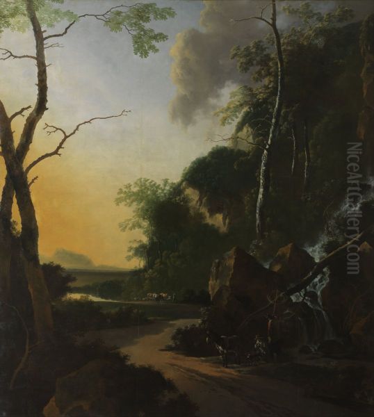 Italianate Landscape with Crab Fishers - view 1