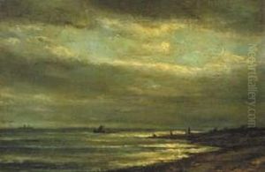 Kust bij maanlicht Kust bij maanlicht