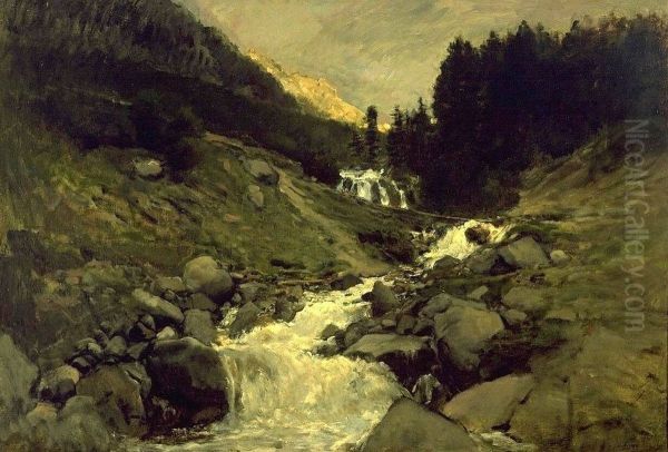 The cascade of Mahoura, Cauterets - view 1