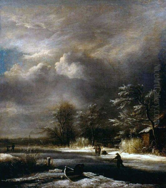 Winter Landscape with Skaters - view 1
