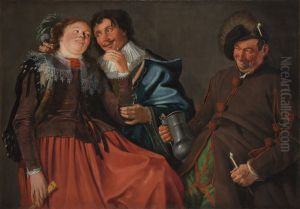 Vrolijk gezelschap by Hendrik Gerritsz Pot