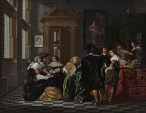 Musical company in a Renaissance room Musical company in a Renaissance room