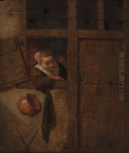 Meisje aan het venster by Hendrik Martenszoon Sorgh