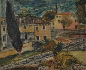 Landschap met cipressen, Dalmatie