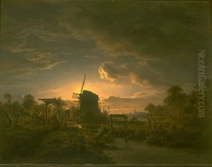 Landschap in maanlicht