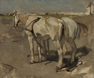 Two White Horses by George Hendrik Breitner