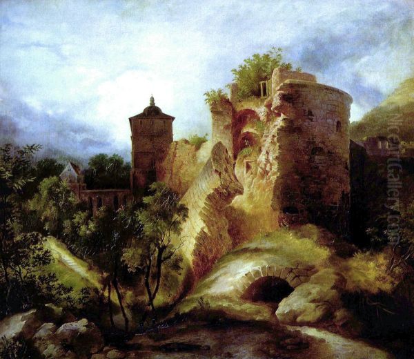 The blown tower of Heidelberg Castle - view 1