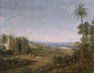 Ruins of Frans Postthe Se ofOlinda- after it was burnt by the Dutch. by Frans Post