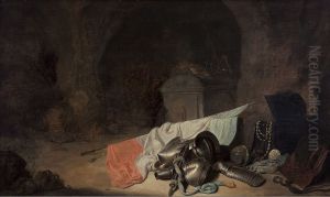Vanitas-stilleven by Willem De Poorter