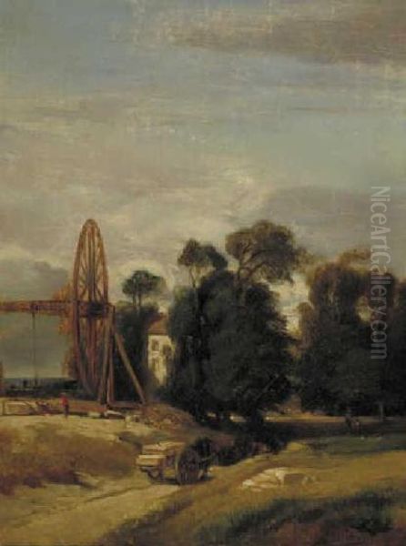 Landscape with trees and a quarry - view 1