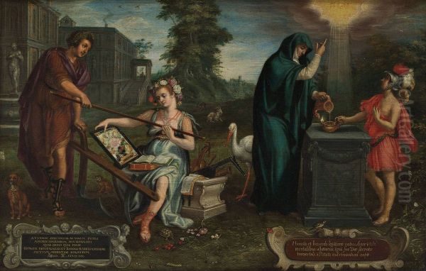 Allegory on the friendship between the artist and Joannes Radermacher (1538 -1617) - view 1