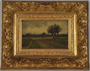 Landschap bij vroege avond by Piet Meiners