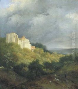 Ruin on a Mountain by Hendrik van de Sande Bakhuyzen
