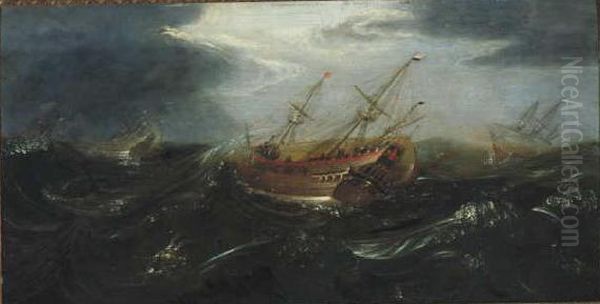 Schepen in stormweer - view 1