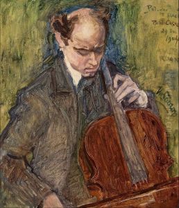 Pablo Casals Playing Cello by Jan Toorop