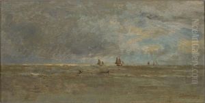 Coastal View at Villerville by Charles-Francois Daubigny