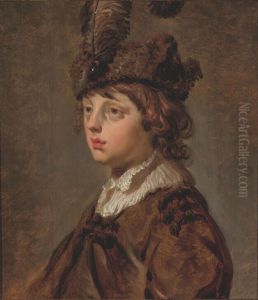 Portret van een jongen met baret Portret van een jongen met baret