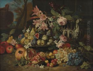 Fruit and Flowers by Abraham Brueghel