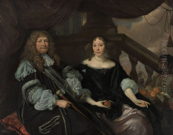 Portrait of Jan van Amstel (1618-1669) and Anna Boxhoorn (1642-1726), with a servant - view 1