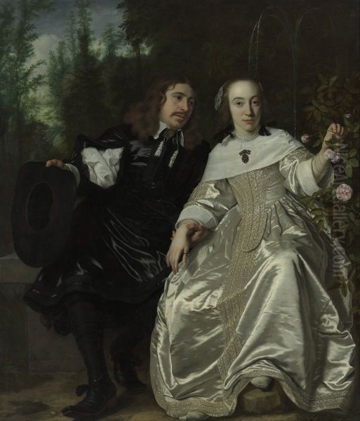 Portrait of Abraham del Court and his wife Maria de Kaersgieter - view 1