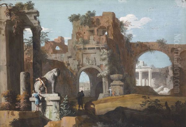 A Classical Landscape with Ruins - view 1