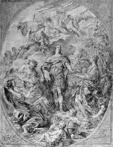 King Louis Xv Giving Peace To Europe, After Franois Le Moyne