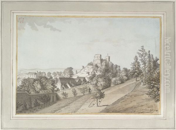 Lewes Castle f. 4 (no. 6) - view 1