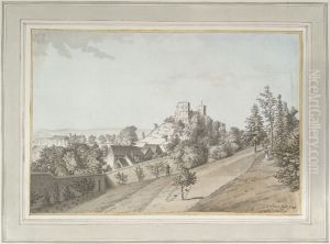 Lewes Castle f. 4 (no. 6) by Samuel Hieronymus Grimm