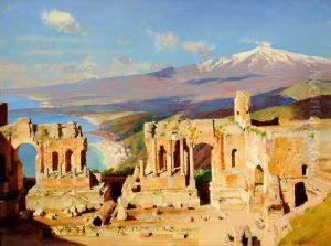 The Greek Theatre, Taormina, Sicily by Logsdail William