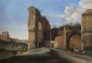 Romische Ruinenlandschaft. by Willem van Nieulandt II