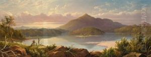Aborigines Overlooking Lake Tilba And Mt Dromedary
