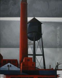 Chimney and Water Tower by Charles Demuth