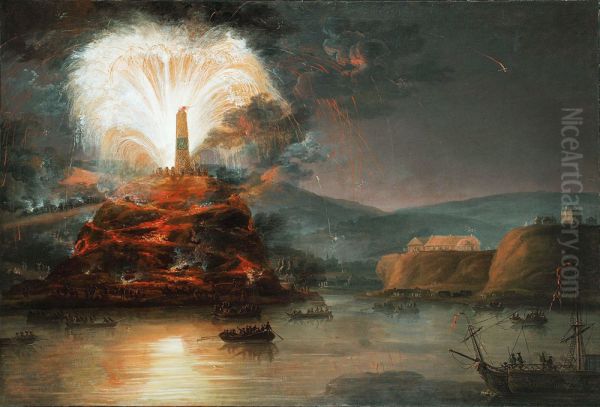 Fireworks in honor of Catherine II in 1787. - view 1