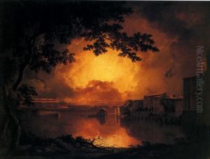 Firework Display at the Castel Sant' Angelo in Rome (La Girandola)