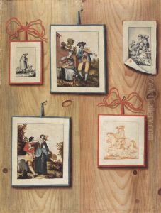 Trompe-l'oeil with Stuck Drawings and Engravings