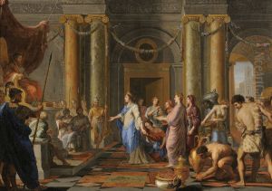 Salomon recevant la reine de Saba by Jacques Stella